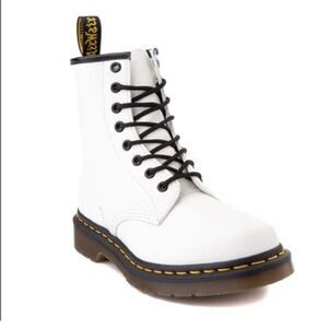Dr. Martens Black White Size US 7 (Ladies) + care kit, and extra pair of laces!